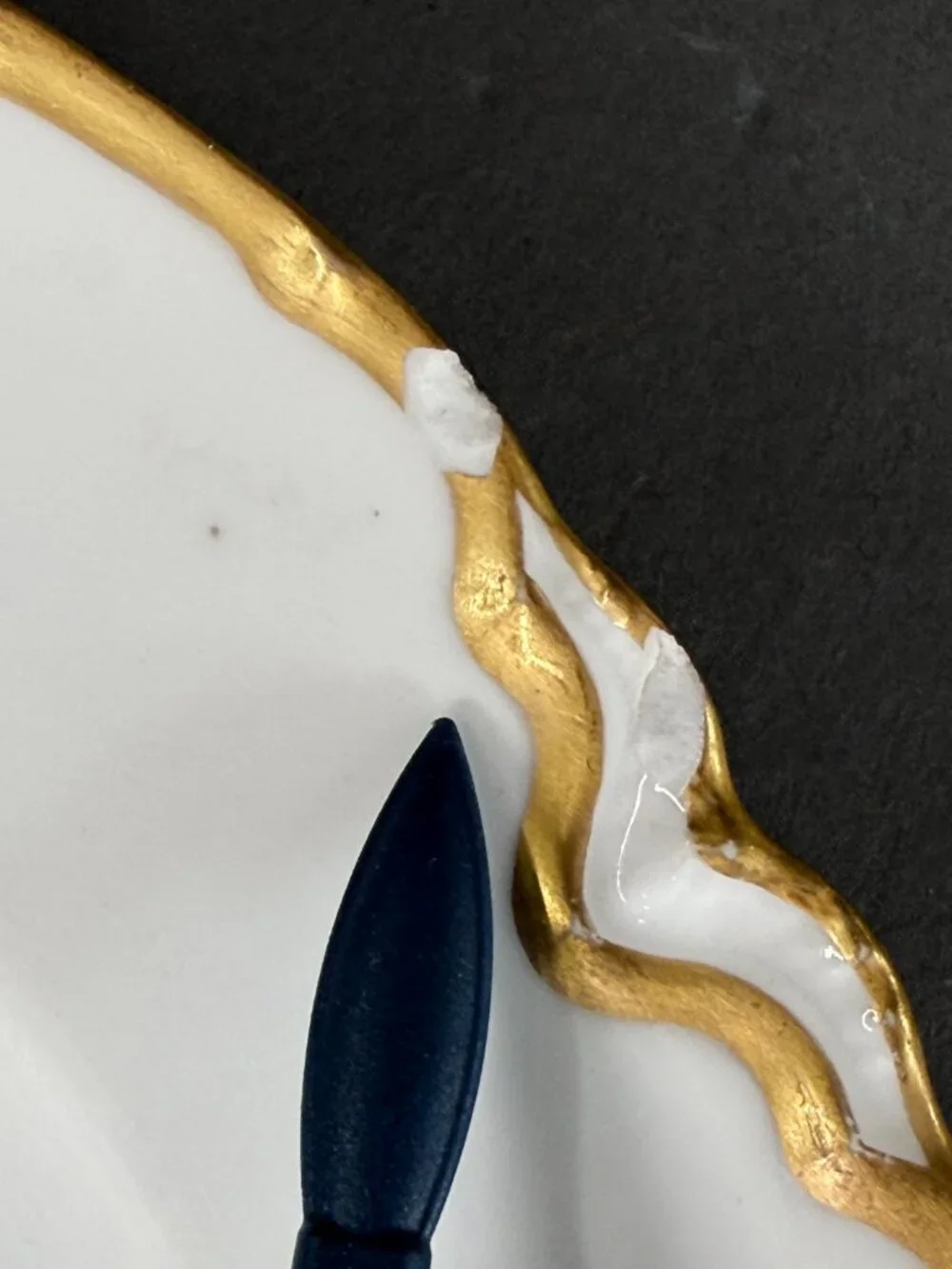 Antique Haviland Limoges France Porcelain Plate Gold Gilt Hand Painted 1908